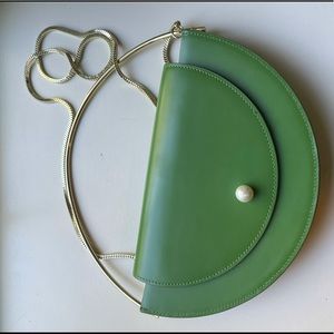 Kitayama Green and Gold Handbag